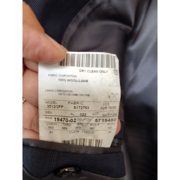 Ermenegildo Zegna Windowpane Sports Coat 42R Blue *Made in ITALY 100% Wool - Picture 5 of 7